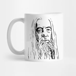 Gandalf Stencil Artwork Mug